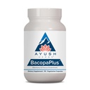 Ayush Herbs BacopaPlus - Integratori Bacopa, Bacopa Organico per Memoria & Focus, Pillola di Supporto Cognitivo per Adulti con Ginkgo, Gotu Kola, Ashwagandha - 90 Capsule Vegetariani (1 Conte)