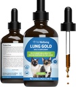 Pet Wellbeing Lung Gold for Cats - Lung Immune Support, Bassa Respiratoria Salute, Open Airways, Respirazione Normale, Reishi, Coptis - Veterinarian-Formulated Herbal Supplement - 4 oz (118 ml)