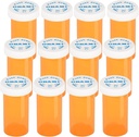 Bottiglie di pillola di medicina di plastica con cappucci resistenti al bambino - Spingere giù e girare - Vial di prescrizione, contenitore di medicina, contenitori di pillole Dispenser organizzatori (12pcs, 30 Dram)
