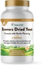 NaturVet Brewer's Dried Yeast Pet Supplement con Aglio Aromaing - Include vitamine B-Complex, Omega-3, 6, & 9 acidi grassi - Aiuta a sostenere cappotto lucido, pelle sana per cani, gatti 500 Ct.
