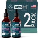 E2H Tutti Natural Women's Wellness, bilanciamento dell'ormone e PMS Relief con Cohosh nero, Dong Quai e Radice di liquirizia per Hot Flash Relief (2 bottiglie)