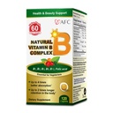 AFC Japan Natural Vitamin B Complex con B1, B2, B3, B6, B12, Folic Acid & Glutathione Yeast Extract, No Sintetici, Non OGM, Supplemento per Stress, Energy, Immune & Nervous System,120 Caplets Vegan