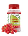 Fragola aromatizzata Vitamina B complesso Gummies - B complesso con vitamina C - Supporta il sistema nervoso e potenzia i livelli di energia - Assist con funzione cognitiva - Grande degustazione e facile da ingoiare