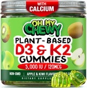 Vitamina D3 K2 Gummies - Bambini, Adolescenti & Adulti - Supplemento per denti sani, ossa, energia e immunità - 5000 IU D3, 120 mcg K2 (MK-7), 120 mg Calcium - Vegan & Non-GMO - 60 Conte