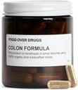 Food Over Drugs Colon Formula – Advanced Colon Cleanse Herbal Blend con Cascara Sagrada, Psyllium Husk, Dandelion Root, Ginger e Marshmallow – Integratore Digestivo Basato sulle piante [60 ct]