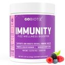 GOBIOTIX Vitamina C - Integratore di supporto per la difesa immunitaria - Booster per il benessere della polvere dell'immunità - Superfood vegano - Elderberry, curcuma, supplemento di vitamina B12, non OGM e senza zucchero (Bibbia)