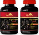 Capsule Anti Invecchiamento per viso - Pillole Acido HYALURONIC 100 mg - Integratori di Acido Ialuronico per Occhi - 2 Bottiglie 120 Capsule