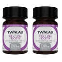 Twinlab Vitamin D3 1000 + K2 Dots - Bone & Heart Health - Supporto immunitario - 25 mcg, 60 compresse (1000 IU) (2 Pack)