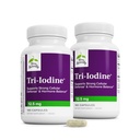 Terry Naturally Tri-Iodine - Aid Thyroid Health with Potassium Iodide & Sodium Iodide - Aiuta l'equilibrio ormone con iodio molecolare da Kelp - Brain & Energy Support - 12.5mg, 180 Capsules (Pack of 2)