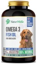 Omega 3 Fish Oil Supplement per cani e gatti - 1000 mg Pure DHA e EPA Omegas - Supporta Cappotto sano e pelle, Cuore, Sistema immunitario, Giunti e Hip - 180 softgels