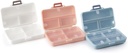 Custodia per la pedana portatile, organizzatore del pilastro del viaggio, organizzatore di pillole giornaliere, 7 scomparti, scatola di pedaggio per tasca del purse per tenere le vitamine, olio del fegato del cod, ingredienti e farmaci-(bianco+blu+ Rosa)