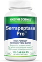 Enzyme Science Serrapeptase Pro, 120 capsule - Serratiopeptidase Supplemento per Sinus, Immune & Cardiovascular Support
