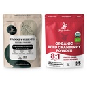 Duo di benessere degli uomini: 5oz Fadogia Agrestis Extract & 5oz Organic Wild Cranberry Powder - Nigerian Fadogia Supplemento per Drive & Passion, USDA Certified Cranberry Superfood