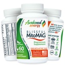 Blissful MitoMag – 300mg Complesso di Magnesio Elementale: Mg Glycinate, Mg BHB - Muscoli a Sonno Mood Energy Cognitive Focus Calm – Tutto Naturale, USA Made, Senza Additivi – 60 Vegan Capsule Supplemento