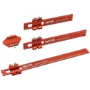 Regolatore per la lavorazione del legno, Neitra 3PCS (6/8/12 pollici) Regola tascabile in metallo con un 45° e 30° di scorrimento per la misurazione della precisione, regola di alluminio di arresto dello scorrevole per la marcatura di pollici e metrico T-Type
