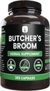 Ingredienti originali puri Broom di macellaio (365 capsule), nessun filler di magnesio o di riso, sempre puro, verificato il laboratorio