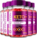 VIVE MD Proton Keto ACV Gummies Advanced Weight Management, Protein Keto ACV Gummies, Proton Keto Plus Gummies con Aceto di Mela Supplemento 1000mg, Proton Keto+ACV Gummies Recensioni (5 Pack)