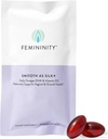 Liscio di femminilità come seta+ 30 giorni di ricarica per la secchezza vaginale (60 Softgels) – miscela di olio di secchione marino, vitamina D3 e DHA basato su piante Omega-3