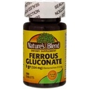 Naturale`s Blend Ferrous Gluconate Compresse 325 mg 100 Conte per bottiglia (5 bottiglie)
