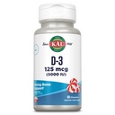 KAL Vitamina D3 5000 IU 125 mcg, Alta Potenza Vitamina D Chewables, Assorbimento di calcio, Salute e Supporto Immune Supplemento, Sapore naturale della menta piperita, Garanzia di 60 giorni, 60 Serve, 60 Chews