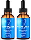 NutraRize (2 Pacchetti gocce NeuroQuiet – Formula di supporto per l'udito ufficiale con ingredienti naturali e puliti per aiutare a mantenere l'orecchio benessere, Premium Gotas Review (60 Serve)