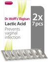 Vagisan Dr. Wolff's Lactic Acid Pessaries, Daily Vaginal Health & Intimate Hygiene, Previene l'infezione, 2X7pcs