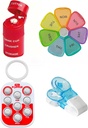 Accessori per farmaci Ultimate Bundle – Pill Popper Tracker, 4 in-1 Pill Cutter & Grinder, Easy Pill Remover e Extra-Large Weekly Pill Organizer – Perfetto per gli anziani & Caregivers