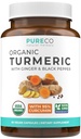 Integratore di pepe nero di zenzero curcuma organico di alta potenza con Ginger & pepe nero per i benefici e l'assorbimento migliorati - Vegan & Non-GMO (1 Mese di alimentazione)