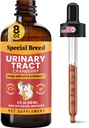 8 Trattamento di infezione del tratto urinario dell'oncia per gatti e cani - Dropper laureato (1/4 ML incrementi fino a 1 ML) Cranberry UTI Supplemento, Rene e supporto della vescica, 8 oz
