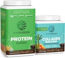 Sunwarrior Classic Vegan Protein Powder | Plant-Based 30 Servings, Chocolate & Collagen costruzione polvere acido ialuronico | 20 Servings, cioccolato aromatizzato