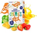 Omega 3 Gummies - Ultra-High DHA Chewable Gel Gummy - Omega 3 per bambini Supporta la salute del cervello e degli occhi - Frutta naturale senza zucchero aroma - Bambini Omega 3 Fish Oil Gummies (30 Conte)