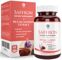 1 Body Saffron Extract Supplement, 88.5 mg Safranal, Antiossidante e Mood Support, Capsule Vegetariani