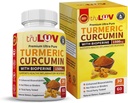 Curcumina erboristica con Bioperine Ginger Supplemento 1500mg 60 capsule– Integratore alimentare naturale per la salute Non OGM | Gluten Free