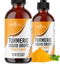 Gocce di curcumina curcuma curcumina - Supporto naturale e sano con 95% Curcuminoidi standardizzati per il miglior assorbimento - Non-GMO, Gluten Free 4 Fl Oz (Pack of 2)