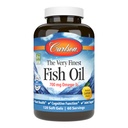 Carlson - L'olio di pesce molto più fine, 700 mg Omega-3s, integratore di olio di pesce norvegese, olio di pesce selvatico Caught Omega-3 Fish Oil, Sustainably Sourced Fish Oil capsule, Omega 3 Supplemento, limone, 120 Softgels