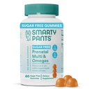 SmartyPants Vitamine prenatali per le donne, Zucchero Multivitamina Gummies: Methylfolate, Omega 3 (ALA) Vitamina D3, C, Vitamina B12, B6, A, K & Zinc, Inositol, Erythritol Free, 60 Conte (20 giorni di alimentazione)