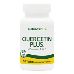 NaturesPlus Quercetin Plus con vitamina C & Bromelain - 650 mg, 60 compresse vegetariane - senza glutine - 30 porzioni