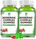 Berberine Complesso Gummies- Berberina con Ceylon Cinnamon, Turmerico, Latte Thistle Bitter Melon per la salute immunitaria complessiva -120 conti