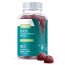 Viteey Biotin Gummies per la pelle e le unghie dei capelli - Biotina per la crescita dei capelli Gummies - 10.000 mcg - Vegan, senza glutine, non OGM – 60 Conte