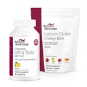 Vantaggio Bariatrico Masticabile Ultra Solo con Ferro - Citrus, 30 Conte e Calcium Citrato Chewy Bites 500 mg - Assorted Fruit Flavor,90 Conte