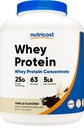 Polvere di proteine del siero di Nutricost, Vanilla, 5 libbre - Concentrato di proteine del siero
