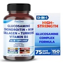 Glucosamina Condroitin MSM Collagen Turmeric - Joint Health Support- Made in Italy