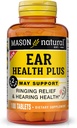 MASON NATURAL Ear Health Plus con B Vitamine, 50 giorni di alimentazione, supporta la normale salute dell'orecchio e Ringing