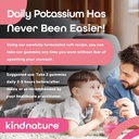 KINDNATURE Potassium & Magnesium Gummies per adulti e bambini - Supplemento di potassio 500mg & 1000mg Magnesio Citrato & 400mg Magnesio Glycinate Chewable Gummies