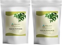 HERBAL HILLS Neem Polvere Foglie fresche Pure Neem Supplement Pack di 2 Combo