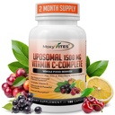 Vitamina Liposomica C con capsule di zinco - Vit C Organic Elderberry, Amla, Camu Camu- Vitamina C Alto assorbimento, Anti Aging, Supporto immunitario,1500mg/Serving 3 mesi di alimentazione Gluten Free NON GMO Veggie Caps