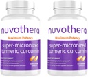 Nuvothera Super-Micronized Curcumin Capsule 2-Month Alimentazione Rapida Assorbimento, Radice Intero, Non OGM, Pelle, Gut Salute & Antiossidanti(120 capsule)