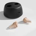 Apparecchi acustici ricaricabili, apparecchi acustici OTC per adulti, completamente in apparecchi acustici per anziani Comfort Shine Li CIC Assist Hearing Nearly Invisible (Pair) (colore beige)