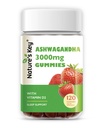 Ashwagandha Gummies chiave della natura, Estratto di radice di Ashwagandha ad alta potenza con vitamina D2, per gli uomini e le donne, lo stress, calma mood & cognizione, aroma di fragola (120 conteggio (confezione di 1)