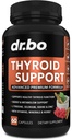 Supporto tiroide per le donne e gli uomini supplemento - Metabolismo naturale, Mood & Energy Enhancer con L-tirosina Selenium Iodine Zinc Bladderwrack Kelp & Ashwagandha Thyroid Supplement Complex Vitamin 60 pillole
